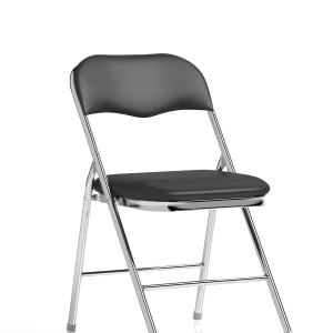 OE - Sicily Black Polyurethane Folding Chair - Image 2