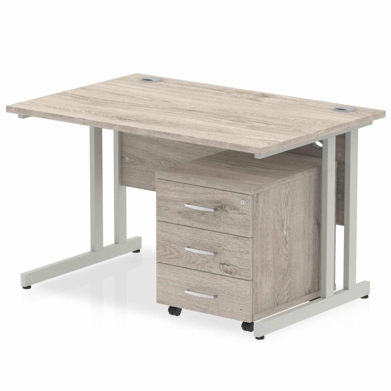 OE - Impulse 1200mm Cantilever Straight Desk With Mobile Pedestal - Image 2