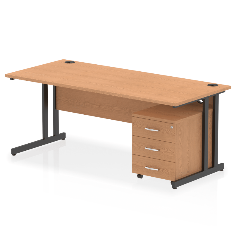OE - Impulse 1800mm Cantilever Straight Desk With Mobile Pedestal - Image 25