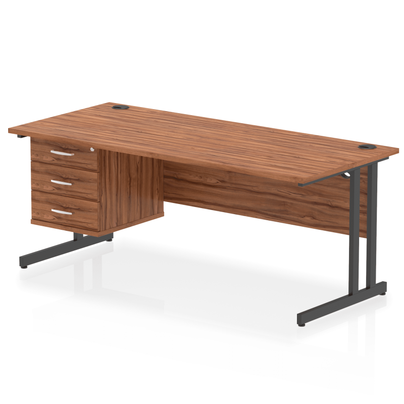 OE - Impulse 1800mm Cantilever Straight Desk With Single Fixed Pedestal - Image 36