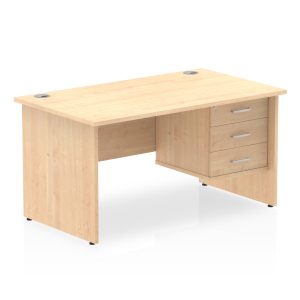 OE - Impulse 1400mm Panel End Straight Desk With Single Fixed Pedestal - Image 10