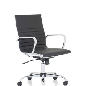 OE - Nola Black Leather Executive Office Chair with Arms - Image 2