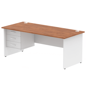 OE - Impulse 1800mm Panel End Straigh Desk With Single Fixed Pedestal Two Tone - Image 2
