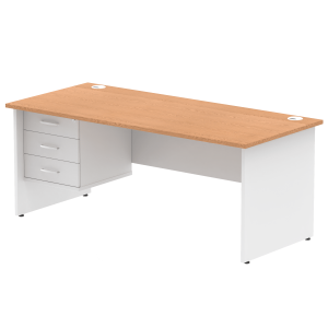OE - Impulse 1800mm Panel End Straigh Desk With Single Fixed Pedestal Two Tone - Image 6