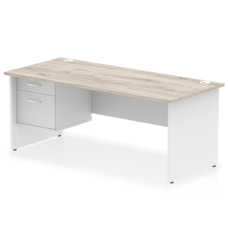 OE - Impulse 1800mm Panel End Straigh Desk With Single Fixed Pedestal Two Tone - Image 7