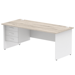 OE - Impulse 1800mm Panel End Straigh Desk With Single Fixed Pedestal Two Tone - Image 8