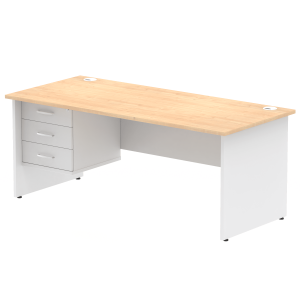 OE - Impulse 1800mm Panel End Straigh Desk With Single Fixed Pedestal Two Tone - Image 10