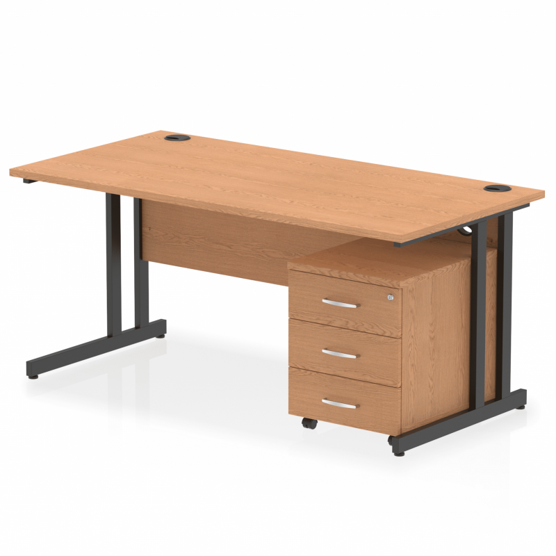 OE - Impulse 1600mm Cantilever Straight Desk With Mobile Pedestal - Image 34