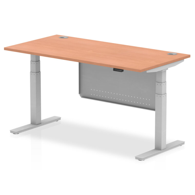 OE - Air Height Adjustable Desk with Cable Ports with Steel Modesty Panel - Image 4