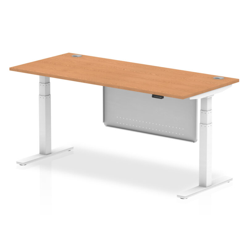 OE - Air Height Adjustable Desk with Cable Ports with Steel Modesty Panel - Image 41