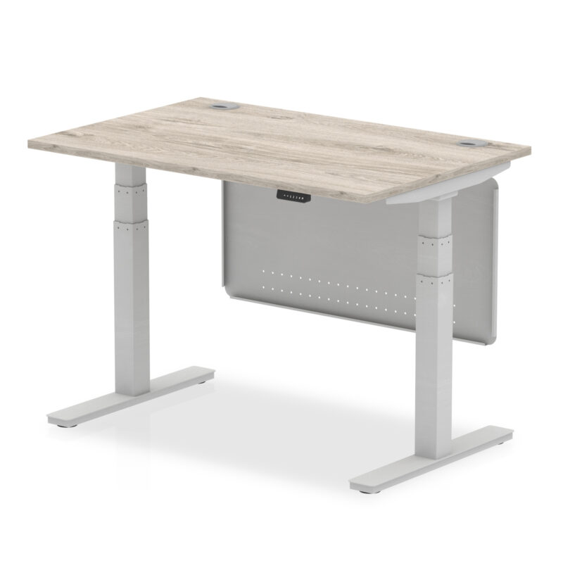OE - Air Height Adjustable Desk with Cable Ports with Steel Modesty Panel - Image 42