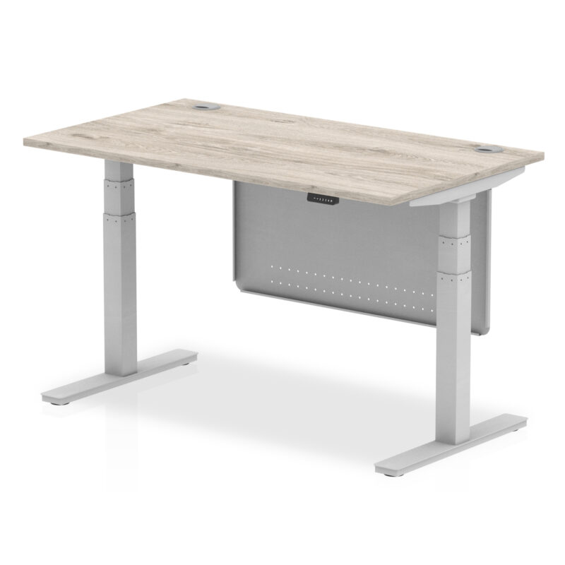 OE - Air Height Adjustable Desk with Cable Ports with Steel Modesty Panel - Image 44