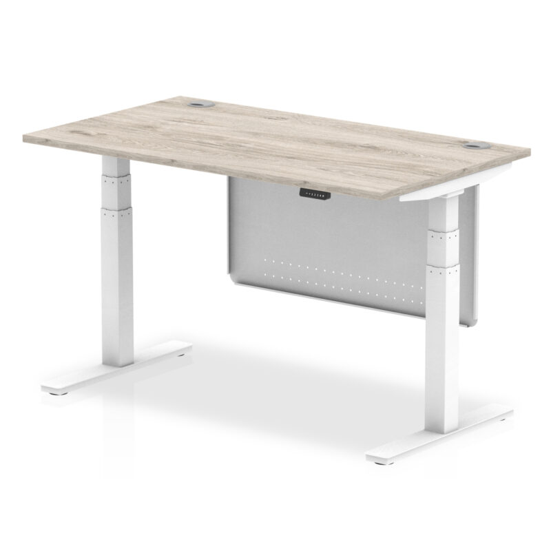 OE - Air Height Adjustable Desk with Cable Ports with Steel Modesty Panel - Image 45