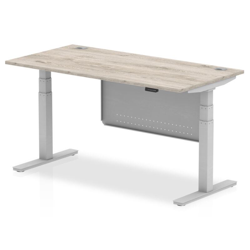 OE - Air Height Adjustable Desk with Cable Ports with Steel Modesty Panel - Image 46