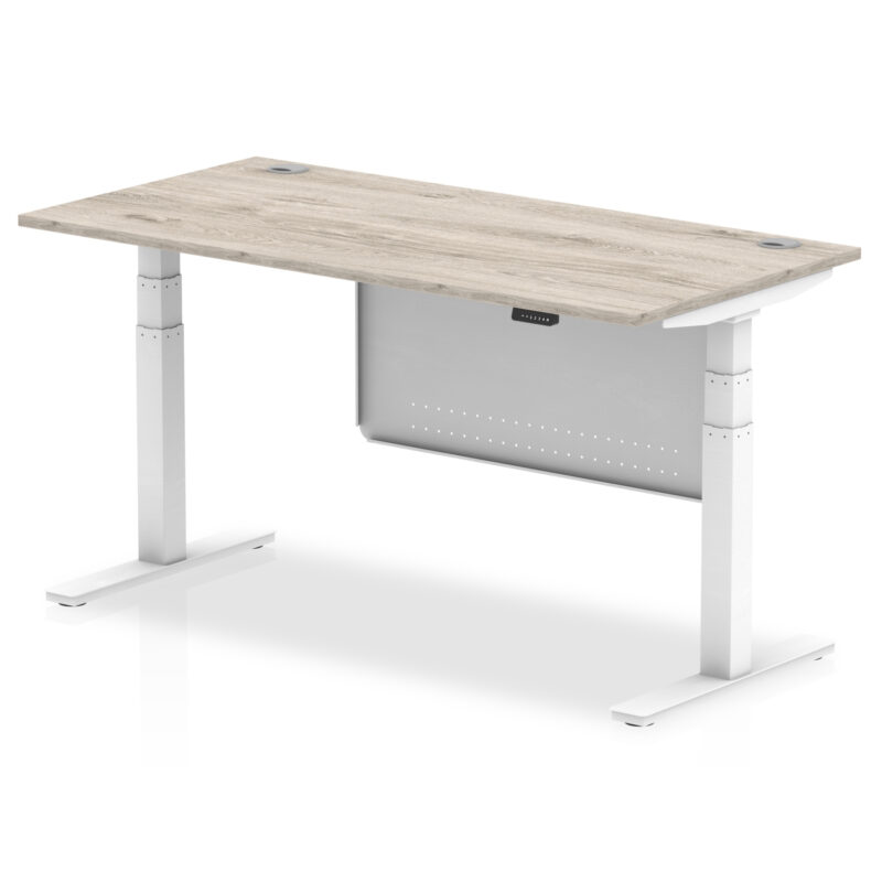 OE - Air Height Adjustable Desk with Cable Ports with Steel Modesty Panel - Image 47