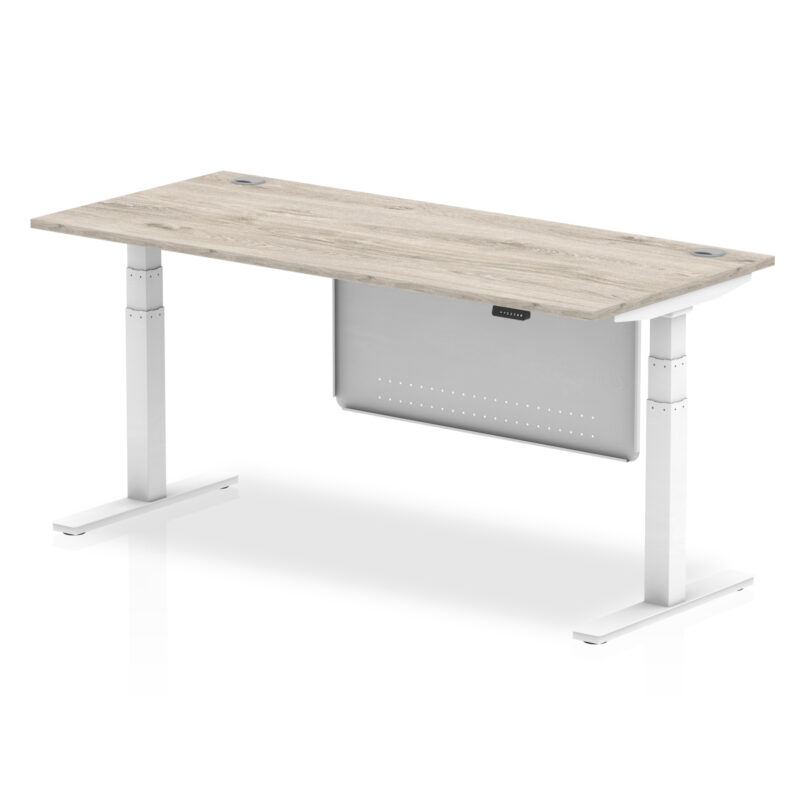 OE - Air Height Adjustable Desk with Cable Ports with Steel Modesty Panel - Image 49