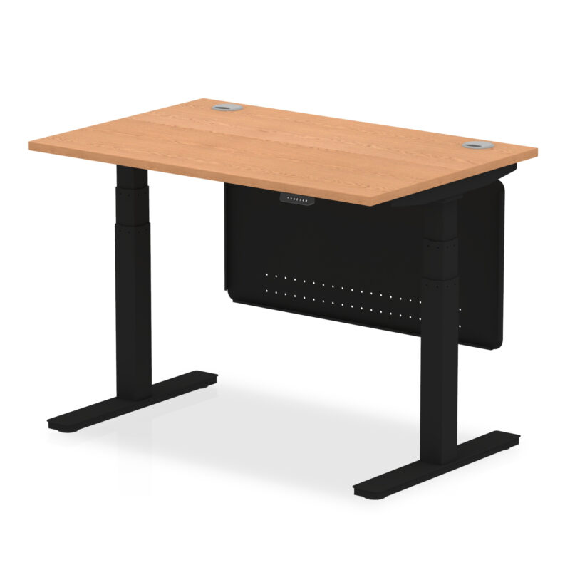 OE - Air Height Adjustable Desk with Cable Ports with Steel Modesty Panel - Image 65
