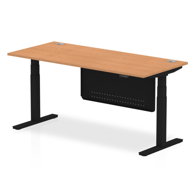 OE - Air Height Adjustable Desk with Cable Ports with Steel Modesty Panel - Image 68