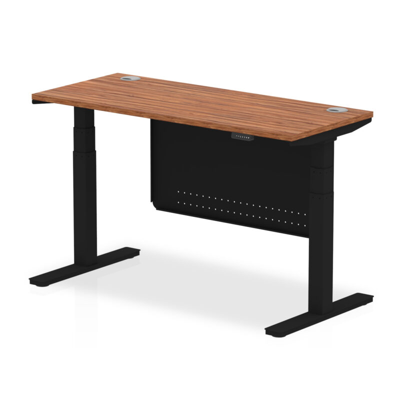 OE - Air Height Adjustable Slimline Desk with Cable Ports with Steel Modesty Panel - Image 54