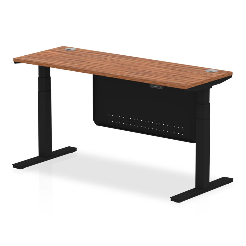 OE - Air Height Adjustable Slimline Desk with Cable Ports with Steel Modesty Panel - Image 55