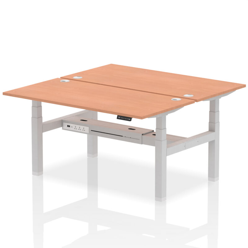 OE - Air Back-to-Back Height Adjustable Bench Desk - 2 Person - Image 38