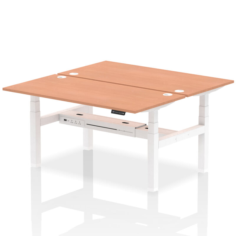 OE - Air Back-to-Back Height Adjustable Bench Desk - 2 Person - Image 39