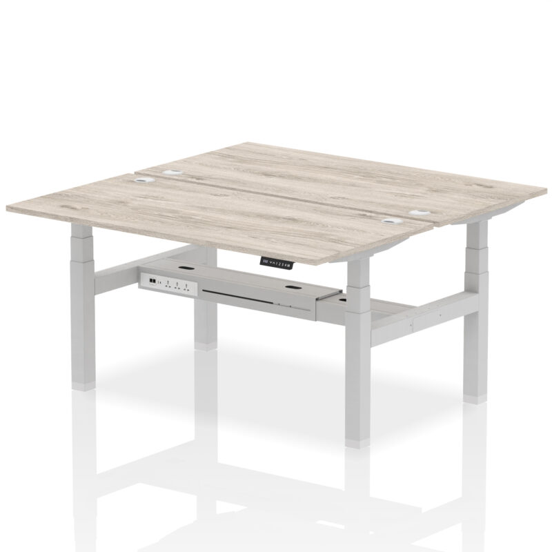 OE - Air Back-to-Back Height Adjustable Bench Desk - 2 Person - Image 41