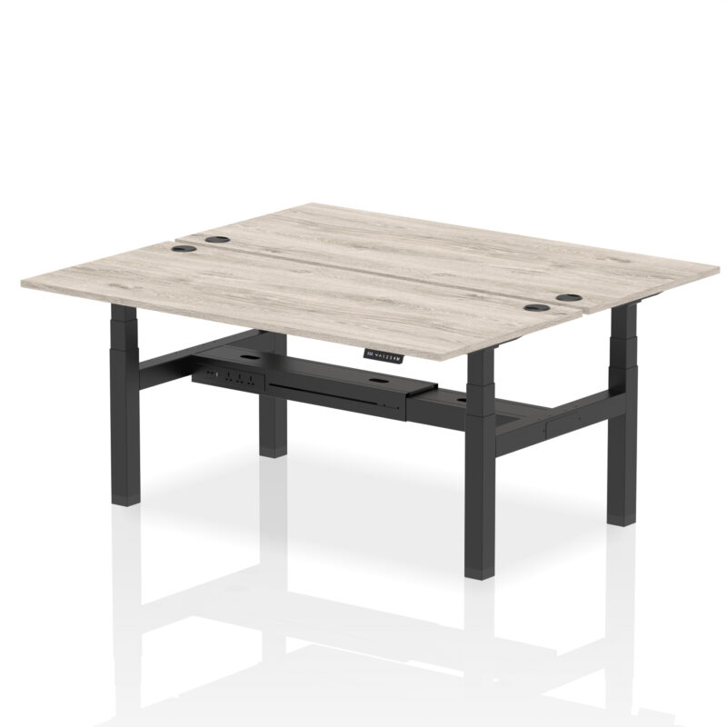 OE - Air Back-to-Back Height Adjustable Bench Desk - 2 Person - Image 58