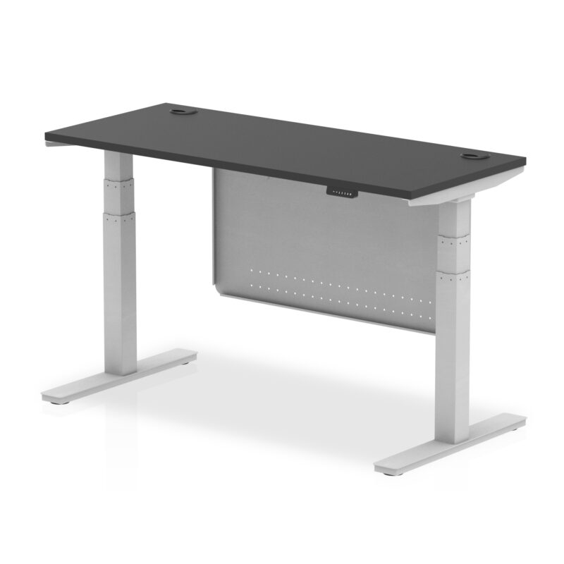 OE - Air Height Adjustable Slimline Desk with Cable Ports with Steel Modesty Panel - Image 77