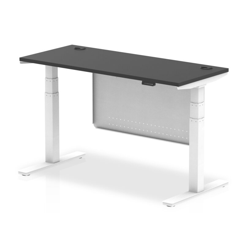 OE - Air Height Adjustable Slimline Desk with Cable Ports with Steel Modesty Panel - Image 78