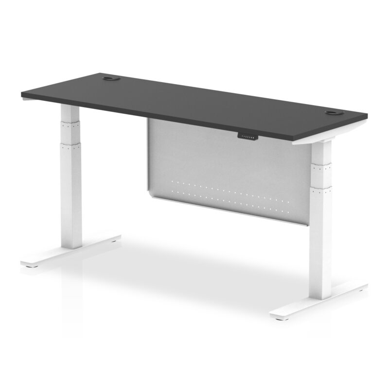 OE - Air Height Adjustable Slimline Desk with Cable Ports with Steel Modesty Panel - Image 81