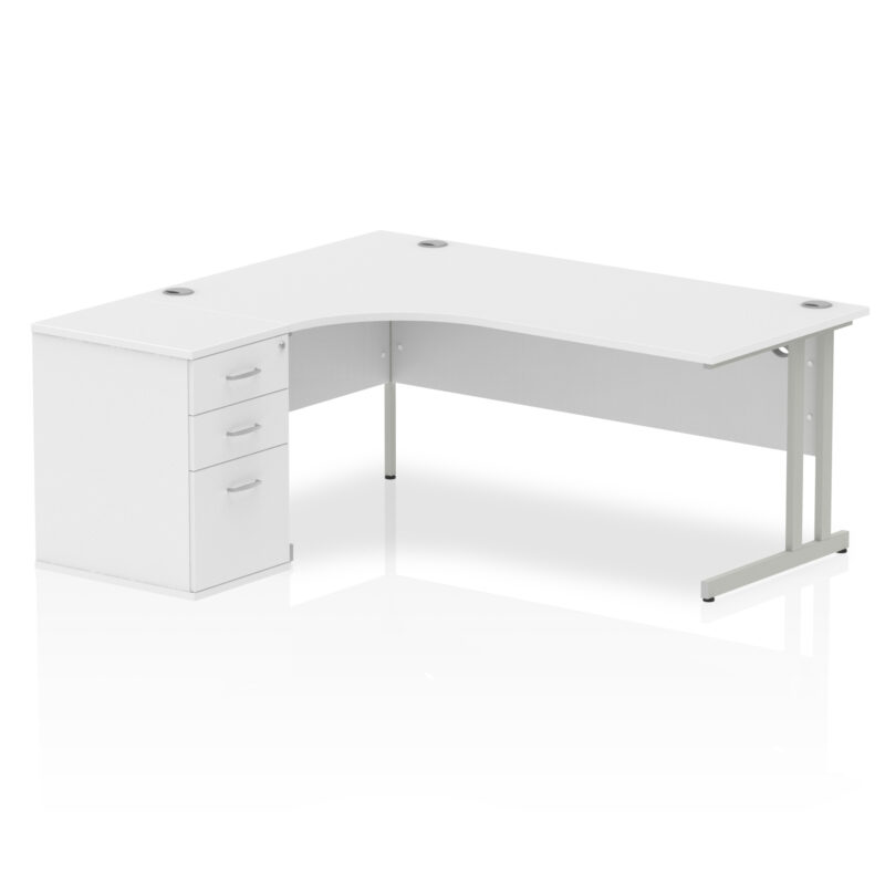 OE - Impulse 1800mm Cantilever Left Crescent Desk Workstation - Image 3