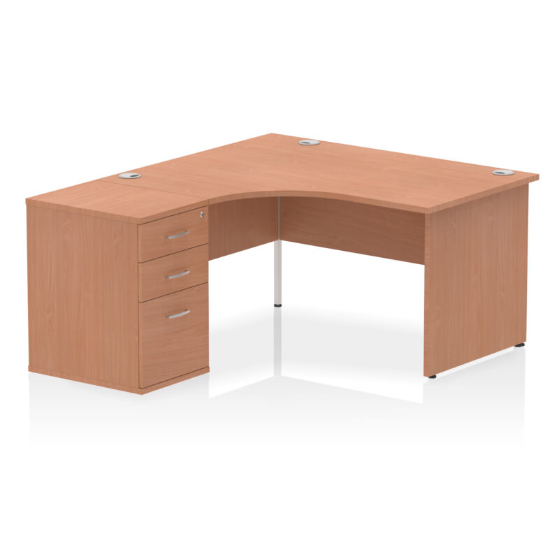 OE - Impulse Panel End Crescent Desk Workstation - Image 2