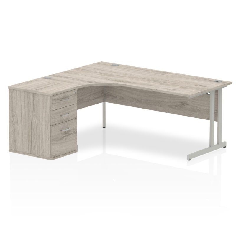 OE - Impulse 1800mm Cantilever Left Crescent Desk Workstation - Image 7