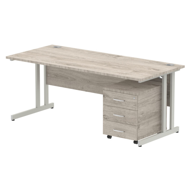 OE - Impulse 1800mm Cantilever Straight Desk With Mobile Pedestal - Image 2