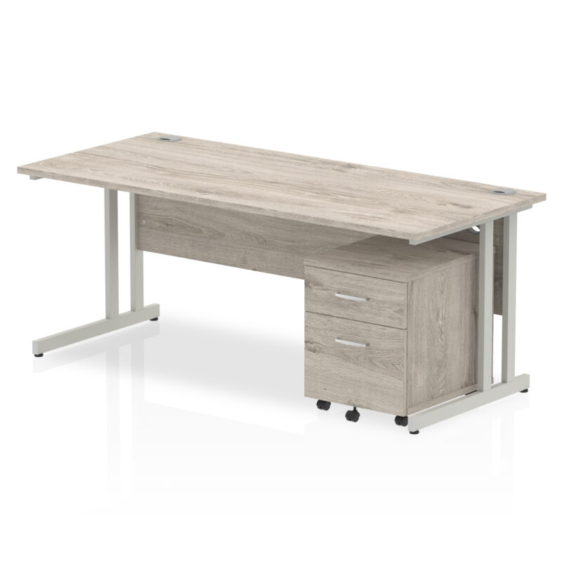 OE - Impulse 1800mm Cantilever Straight Desk With Mobile Pedestal - Image 3