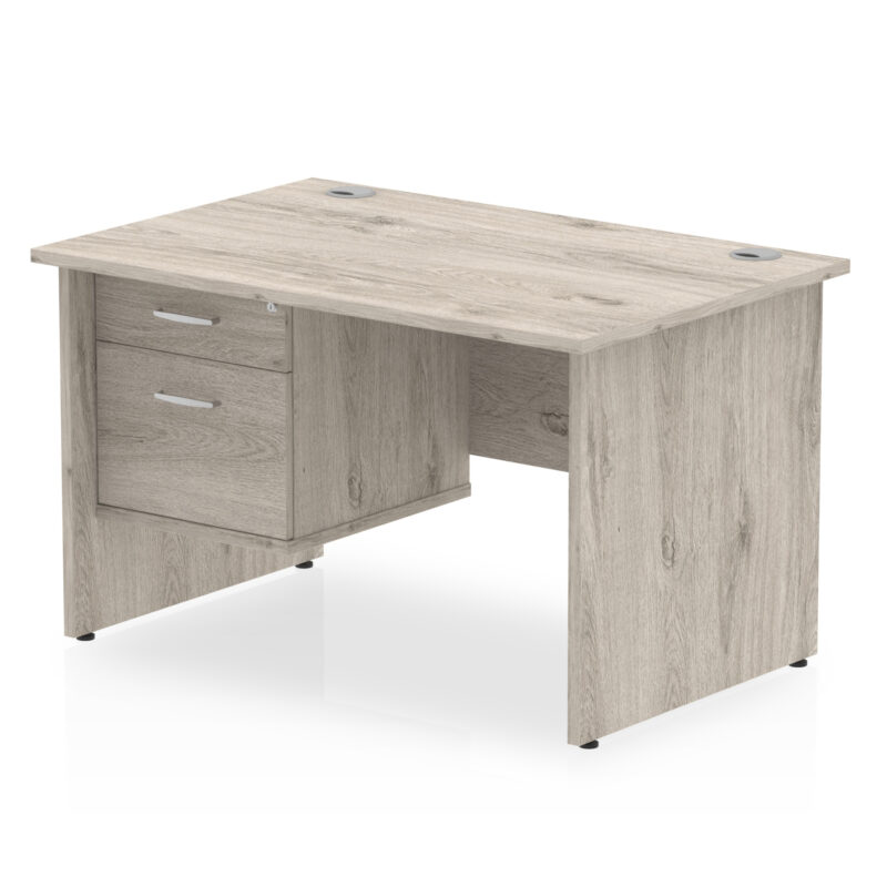 OE - Impulse 1200mm Panel End Straight Desk With Single Fixed Pedestal - Image 2