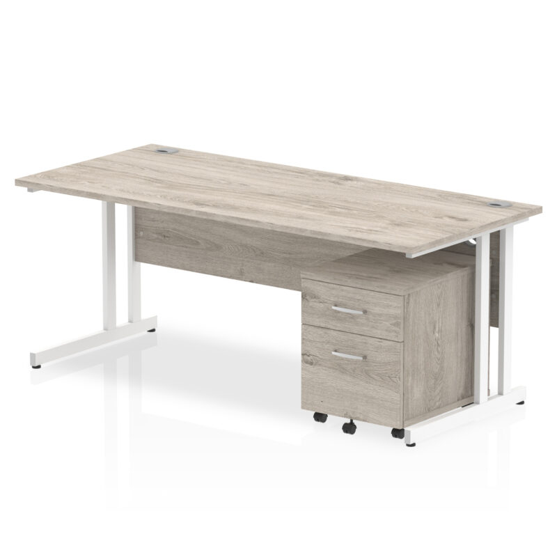 OE - Impulse 1800mm Cantilever Straight Desk With Mobile Pedestal - Image 5