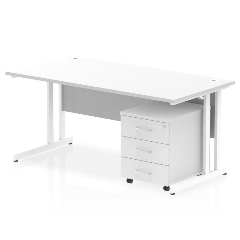 OE - Impulse 1600mm Cantilever Straight Desk With Mobile Pedestal - Image 10