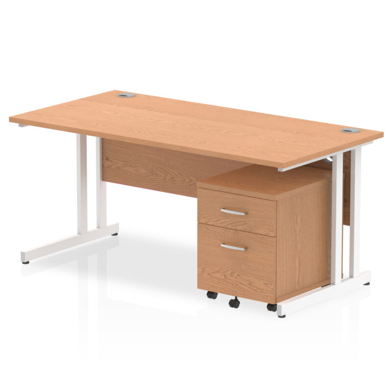 OE - Impulse 1600mm Cantilever Straight Desk With Mobile Pedestal - Image 13