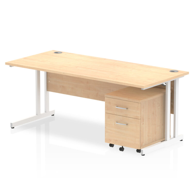OE - Impulse 1800mm Cantilever Straight Desk With Mobile Pedestal - Image 7