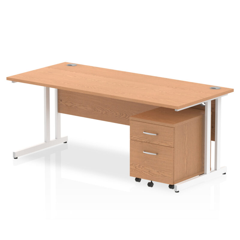 OE - Impulse 1800mm Cantilever Straight Desk With Mobile Pedestal - Image 8