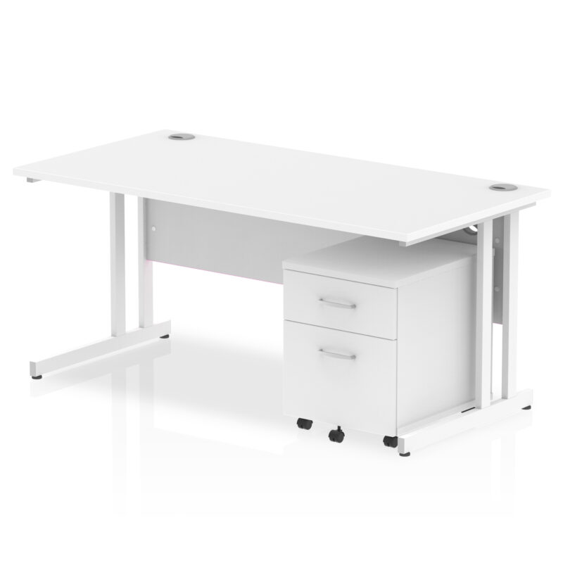 OE - Impulse 1600mm Cantilever Straight Desk With Mobile Pedestal - Image 15
