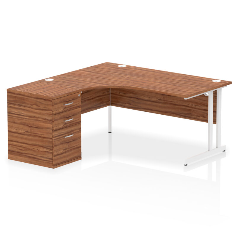 OE - Impulse 1600mm Cantilever Left Crescent Desk Workstation - Image 12