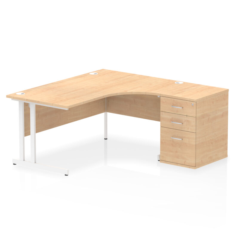 OE - Impulse 1600mm Cantilever Right Crescent Desk Workstation - Image 10