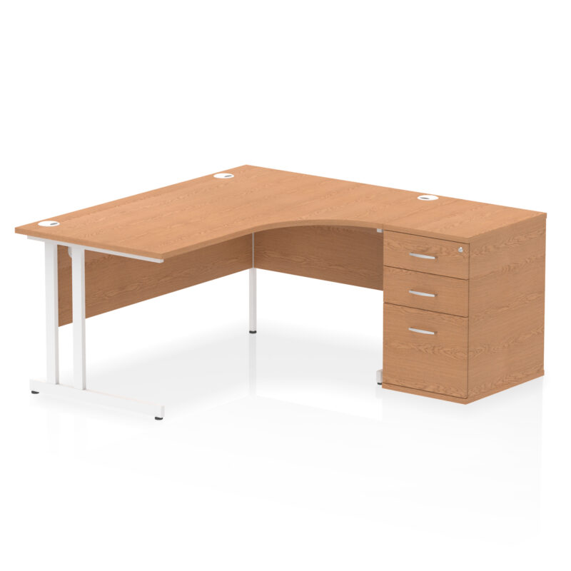 OE - Impulse 1600mm Cantilever Right Crescent Desk Workstation - Image 11