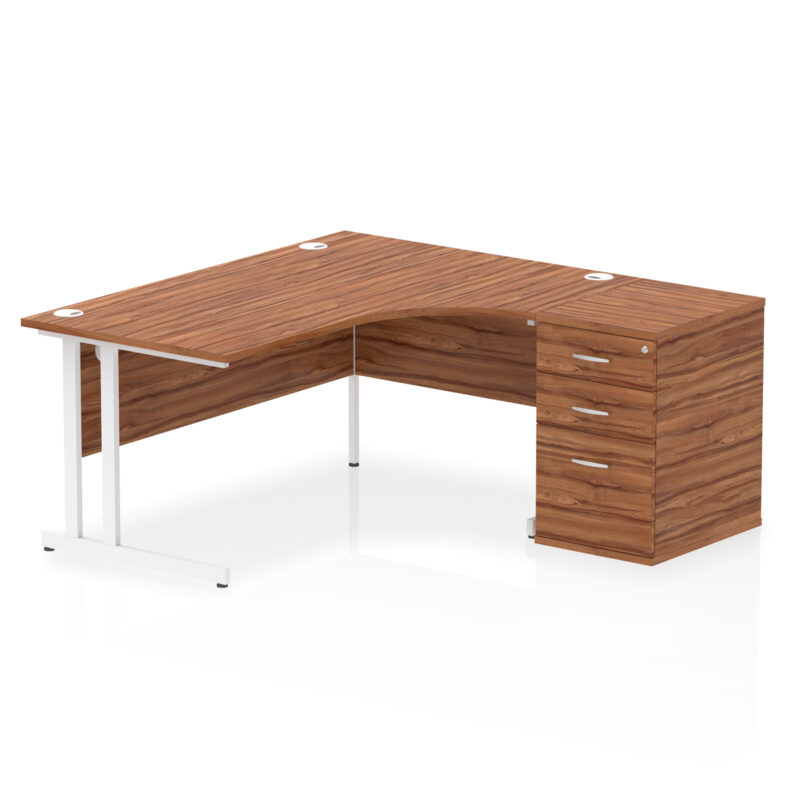 OE - Impulse 1600mm Cantilever Right Crescent Desk Workstation - Image 12