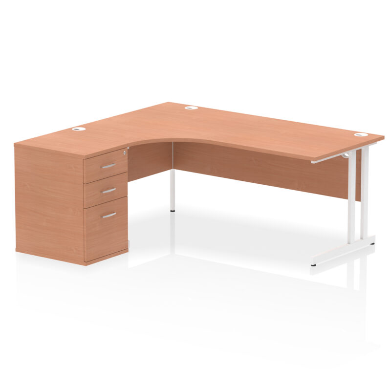 OE - Impulse 1800mm Cantilever Left Crescent Desk Workstation - Image 8