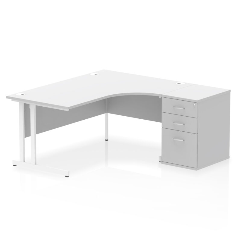 OE - Impulse 1600mm Cantilever Right Crescent Desk Workstation - Image 13