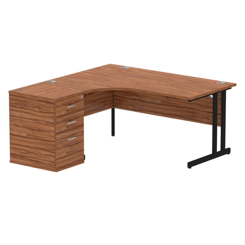 OE - Impulse 1600mm Cantilever Left Crescent Desk Workstation - Image 18